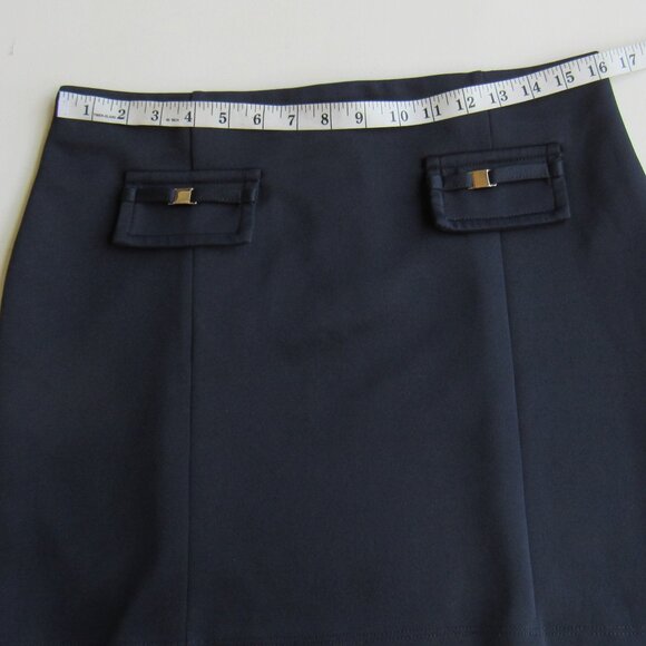 essentiel by Michelle Belau Womens Classic Navy Blue Mini Pencil Skirt Size L - Picture 8 of 9